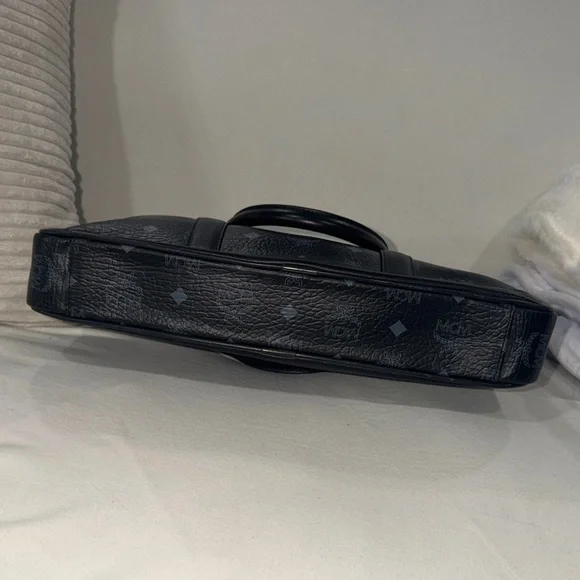 MCM Visetos Black Messenger Bag - Picture 6 of 8